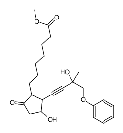 methyl 7-[3-hydroxy-2-(3-hydroxy-3-methyl-4-phenoxybut-1-ynyl)-5-oxocyclopentyl]heptanoate结构式