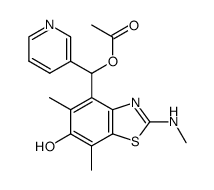 4-Benzothiazolemethanol,6-hydroxy-5,7-dimethyl-2-(methylamino)--alpha--3-pyridinyl-,-alpha--acetate (9CI)结构式