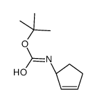 Carbamic acid, (1R)-2-cyclopenten-1-yl-, 1,1-dimethylethyl ester (9CI) Structure