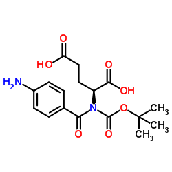 N-(4-Aminobenzoyl)-N-{[(2-methyl-2-propanyl)oxy]carbonyl}-L-glutamic acid Structure