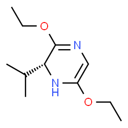 Pyrazine, 3,6-diethoxy-1,2-dihydro-2-(1-methylethyl)-, (R)- (9CI) structure