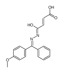 (Z)-4-[(2E)-2-[(4-methoxyphenyl)-phenylmethylidene]hydrazinyl]-4-oxobut-2-enoic acid结构式