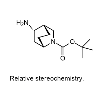 rel-((1R,4R,5R)-5-氨基-2-氮杂双环[2.2.2]辛烷-2-羧酸叔丁酯)结构式