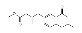 γ-(1-Oxo-3-methyl-1.2.3.4-tetrahydro-naphthyl-(7))-β-methylbuttersaeure-methylester结构式