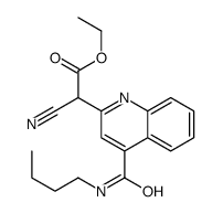 Ethyl 4-((butylamino)carbonyl)-alpha-cyano-2-quinolineacetate Structure