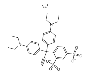 bis-(4-diethylamino-phenyl)-(2,4-disulfo-phenyl)-acetonitrile, disodium-salt Structure