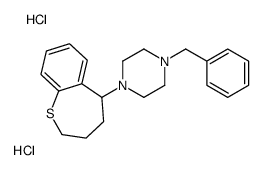 1-benzyl-4-(2,3,4,5-tetrahydro-1-benzothiepin-5-yl)piperazine,dihydrochloride结构式