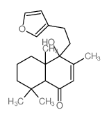 1(4H)-Naphthalenone,4-[2-(3-furanyl)ethyl]-4a,5,6,7,8,8a-hexahydro-4-hydroxy-3,4a,8,8-tetramethyl-,(4R,4aS,8aS)- Structure