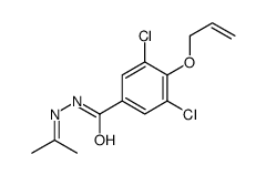 3,5-dichloro-N-(propan-2-ylideneamino)-4-prop-2-enoxybenzamide Structure