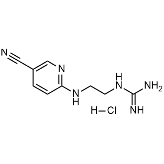 1-(2-((5-Cyanopyridin-2-yl)amino)ethyl)guanidine hydrochloride Structure