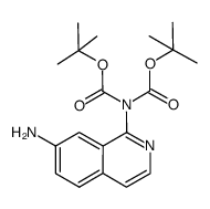 2-(7-Amino-1-isoquinolinyl)imidodicarbonic acid 1,3-bis(1,1-dimethylethyl) ester Structure