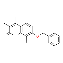 3,4,8-trimethyl-7-phenylmethoxychromen-2-one structure