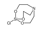 5-chloro-4,6,11-trioxa-1-aza-5-silabicyclo[3.3.3]undecane结构式