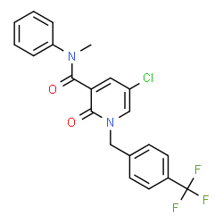 5-Chloro-N-methyl-2-oxo-N-phenyl-1-[4-(trifluoromethyl)benzyl]-1,2-dihydro-3-pyridinecarboxamide Structure