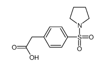 2-(4-pyrrolidin-1-ylsulfonylphenyl)acetic acid结构式