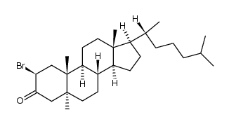 2β-Brom-5α-methyl-cholestanon-(3)结构式