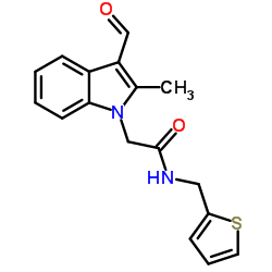 2-(3-Formyl-2-methyl-1H-indol-1-yl)-N-(2-thienylmethyl)acetamide Structure