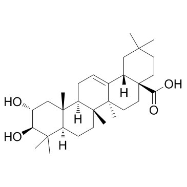 山楂酸； 马斯里酸结构式