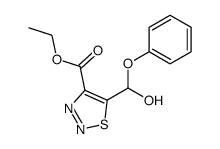 5-(hydroxy-phenoxy-methyl)-[1,2,3]thiadiazole-4-carboxylic acid ethyl ester Structure