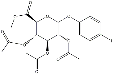 4-Iodophenyl 2,3,4-Tri-O-acetyl--D-glucuronide Methyl Ester结构式