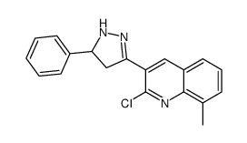 2-chloro-8-methyl-3-(5-phenyl-4,5-dihydro-1H-pyrazol-3-yl)quinoline结构式