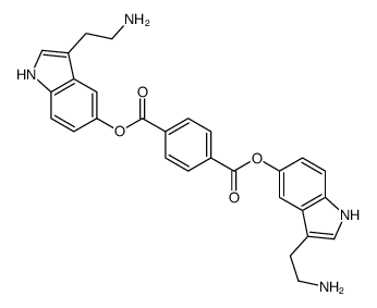 bis[3-(2-aminoethyl)-1H-indol-5-yl] benzene-1,4-dicarboxylate结构式