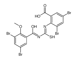 3,5-DIBROMO-2-[[[(3,5-DIBROMO-2-METHOXYBENZOYL)AMINO]THIOXOMETHYL]AMINO]-BENZOIC ACID picture