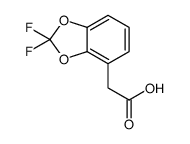 2-(2,2-difluoro-1,3-benzodioxol-4-yl)acetic acid structure