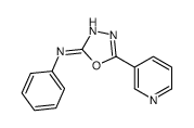 N-phenyl-5-pyridin-3-yl-1,3,4-oxadiazol-2-amine结构式