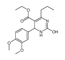 ethyl 4-(3,4-dimethoxyphenyl)-2-oxo-6-propyl-3,4-dihydro-1H-pyrimidine-5-carboxylate结构式