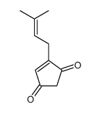 4-(3-Methyl-2-butenyl)-4-cyclopentene-1,3-dione结构式