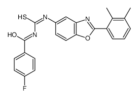 Benzamide, N-[[[2-(2,3-dimethylphenyl)-5-benzoxazolyl]amino]thioxomethyl]-4-fluoro- (9CI)结构式