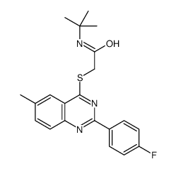 Acetamide, N-(1,1-dimethylethyl)-2-[[2-(4-fluorophenyl)-6-methyl-4-quinazolinyl]thio]- (9CI) structure