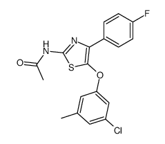 N-[5-(3-chloro-5-methyl-phenoxy)-4-(4-fluoro-phenyl)-thiazol-2-yl]-acetamide Structure