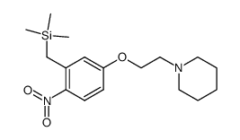 1-(2-(4-nitro-3-((trimethylsilyl)methyl)phenoxy)ethyl)piperidine Structure