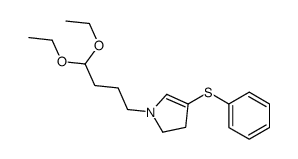 1-(4,4-diethoxybutyl)-4-phenylsulfanyl-2,3-dihydropyrrole结构式