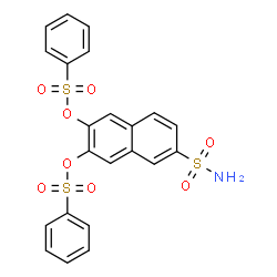 6,7-bis[(phenylsulphonyl)oxy]naphthalene-2-sulphonamide结构式