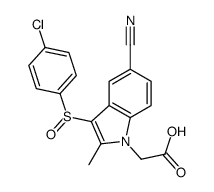 2-[3-(4-chlorophenyl)sulfinyl-5-cyano-2-methylindol-1-yl]acetic acid Structure