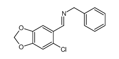 N-benzyl-1-(6-chloro-1,3-benzodioxol-5-yl)methanimine结构式