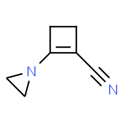 1-Cyclobutene-1-carbonitrile,2-(1-aziridinyl)-(9CI) structure