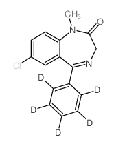 Diazepam-d5 Structure