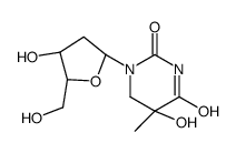 5-hydroxy-1-[(2S,4S,5R)-4-hydroxy-5-(hydroxymethyl)oxolan-2-yl]-5-methyl-1,3-diazinane-2,4-dione Structure