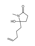 5-hydroxy-1-methyl-5-pent-4-enylpyrrolidin-2-one Structure