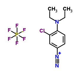 3-chloro-4-(diethylamino)benzenediazonium,hexafluorophosphate Structure