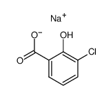 sodium 3-chloro-2-hydroxybenzoate结构式