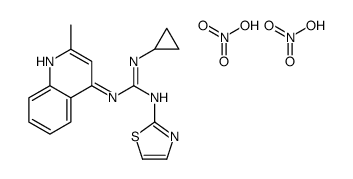 2-cyclopropyl-1-(2-methylquinolin-4-yl)-3-(1,3-thiazol-2-yl)guanidine,nitric acid Structure