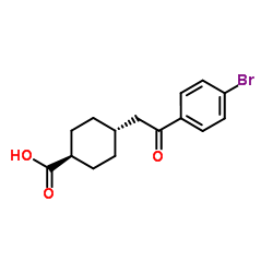 trans-4-[2-(4-Bromophenyl)-2-oxoethyl]cyclohexanecarboxylic acid Structure