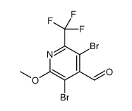 3,5-Dibromo-2-methoxy-6-trifluoromethyl-pyridine-4-carbaldehyde structure