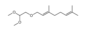 (E)-1-(2,2-dimethoxyethoxy)-3,7-dimethylocta-2,6-diene结构式