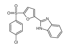 1H-Benzimidazole, 2-(5-((4-chlorophenyl)sulfonyl)-2-furanyl)- Structure